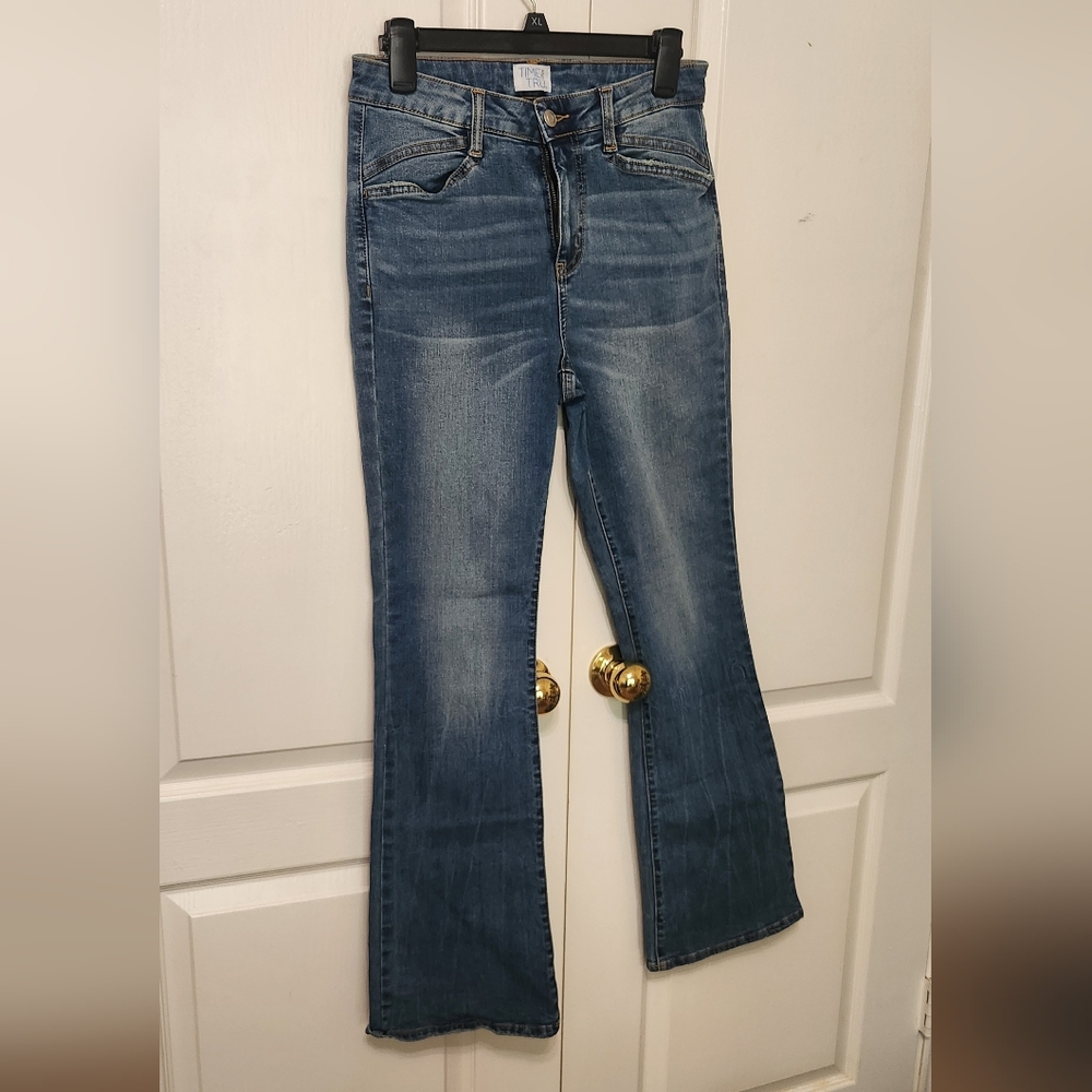 Time and Tru Women's Flare Jeans in Blue